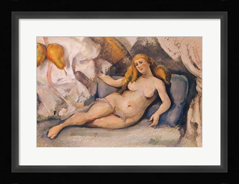 Framed Female Nude on a Sofa Print