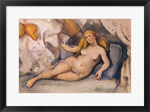 Framed Female Nude on a Sofa Print