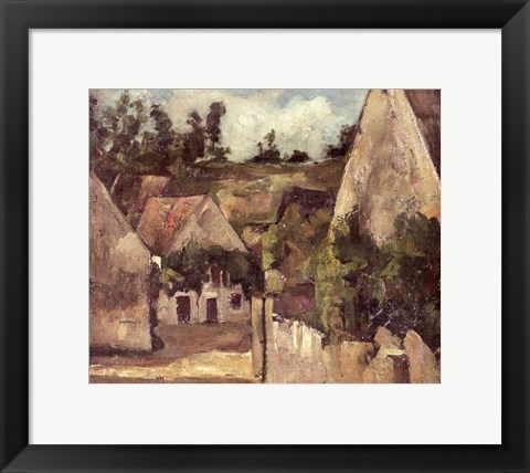 Framed Crossroads at the Rue Remy, Auvers, c.1872 Print
