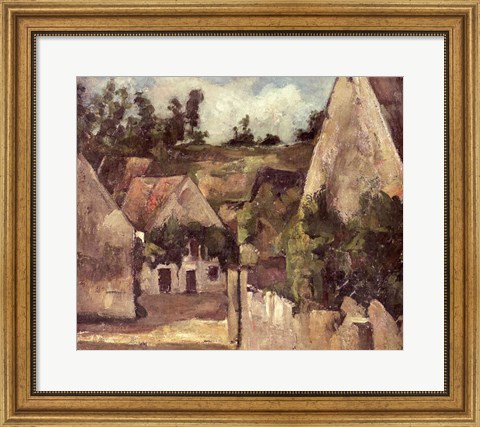 Framed Crossroads at the Rue Remy, Auvers, c.1872 Print
