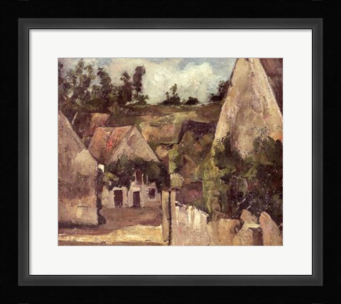 Framed Crossroads at the Rue Remy, Auvers, c.1872 Print