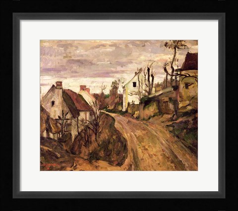 Framed Village Road, Auvers, c.1872-73 Print