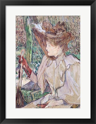 Framed Woman with Gloves, 1891 Print