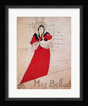 Framed May Belfort, France, 1895 Print