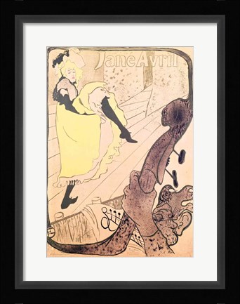 Framed Poster advertising Jane Avril Print