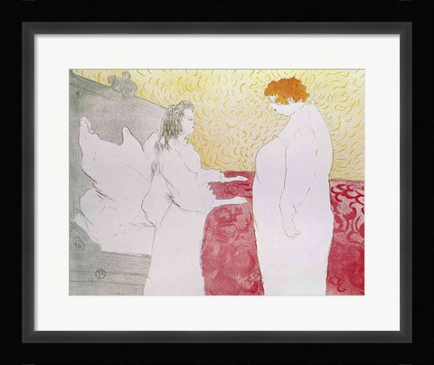 Framed Woman in Bed, Profile - Waking Up, 1896 Print