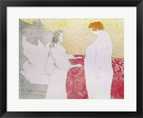 Framed Woman in Bed, Profile - Waking Up, 1896 Print