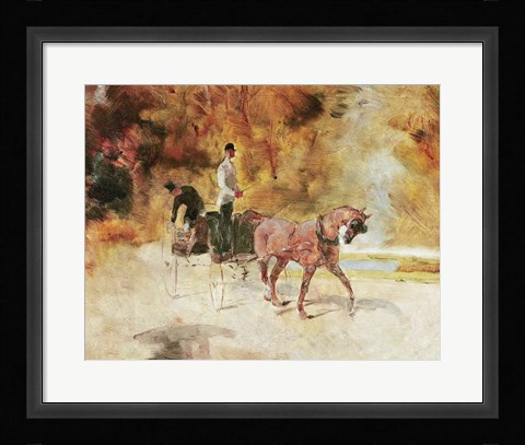 Framed Dog-Cart, 1880 Print