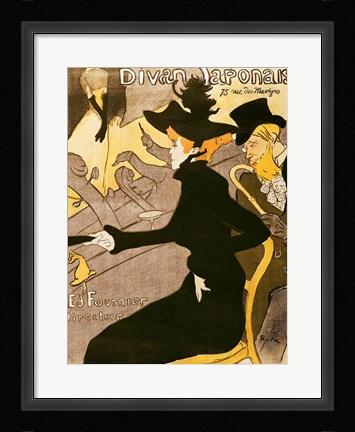 Framed Poster advertising 'Le Divan Japonais', 1892 Print