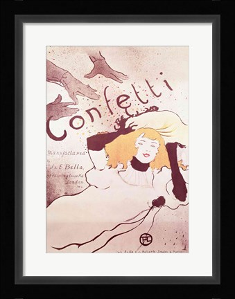 Framed Confetti, 1893 Print