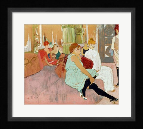 Framed In the Salon at the Rue des Moulins, 1894 Print