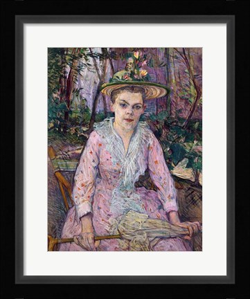 Framed Woman with an Umbrella, 1889 Print