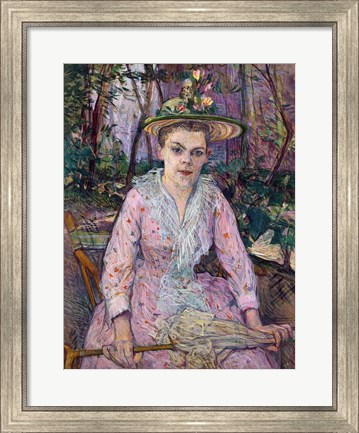 Framed Woman with an Umbrella, 1889 Print