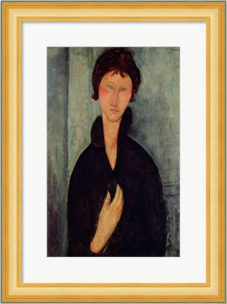 Framed Woman with Blue Eyes, c.1918 Print