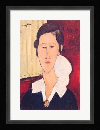 Framed Portrait of Madame Hanka Zborowska, 1917 Print