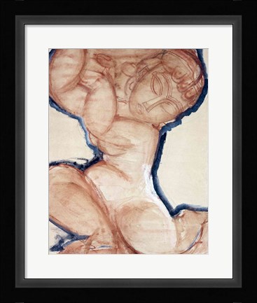 Framed Pink Caryatid,1913 Print