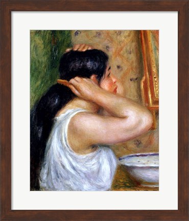 Framed Girl Combing her Hair, 1907 Print