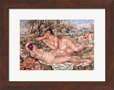 Framed Bathers - nude women Print
