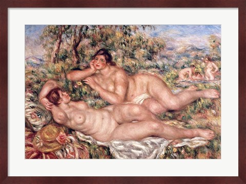 Framed Bathers - nude women Print