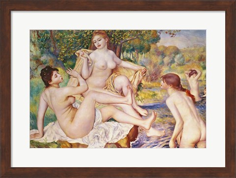 Framed Bathers, 1887 Print
