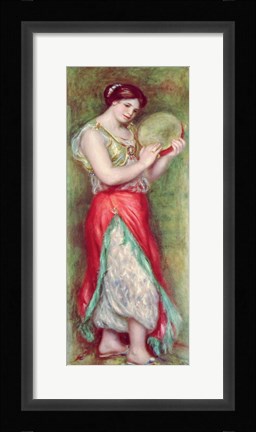 Framed Dancing Girl with Tambourine, 1909 Print