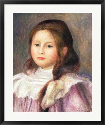 Framed Portrait of a Child - pink dress Print