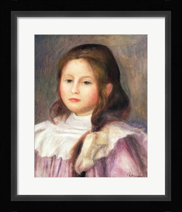 Framed Portrait of a Child - pink dress Print