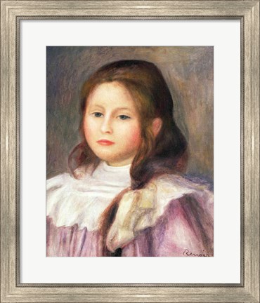 Framed Portrait of a Child - pink dress Print