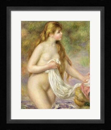 Framed Bather with long hair, c.1895 Print