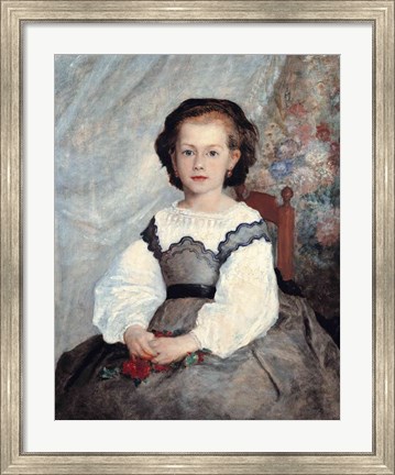Framed Portrait of Mademoiselle Romaine Lacaux, 1864 Print
