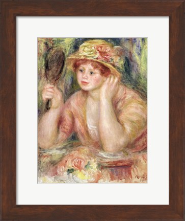 Framed Woman with a Mirror, c.1915 Print