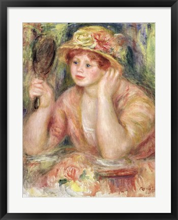 Framed Woman with a Mirror, c.1915 Print