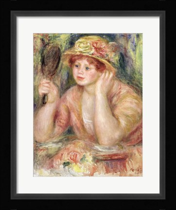 Framed Woman with a Mirror, c.1915 Print