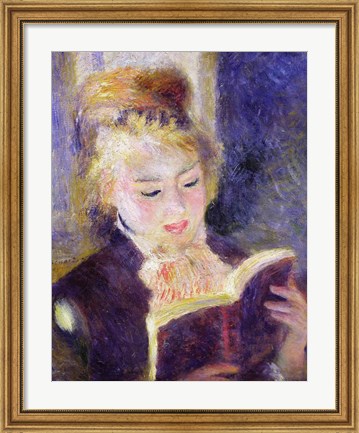 Framed Girl Reading, 1874 Print