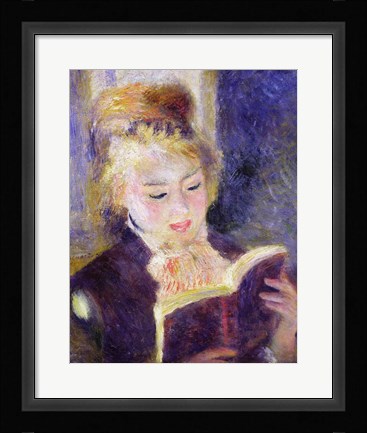 Framed Girl Reading, 1874 Print