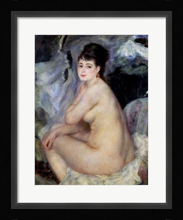 Framed Nude Seated on a Sofa, 1876 Print