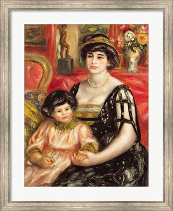 Framed Madame Josse Bernheim-Jeune and her Son Henry, 1910 Print