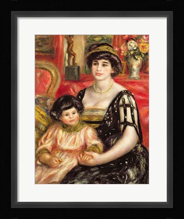 Framed Madame Josse Bernheim-Jeune and her Son Henry, 1910 Print