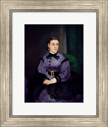 Framed Portrait of Mademoiselle Sicot, 1865 Print