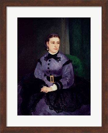Framed Portrait of Mademoiselle Sicot, 1865 Print