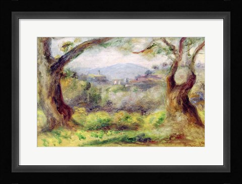 Framed Landscape at Les Collettes, 1910 Print