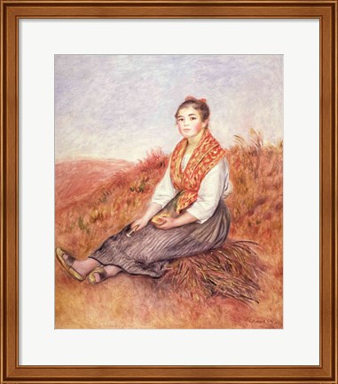 Framed Woman with a bundle of firewood, c.1882 Print