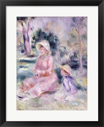 Framed Madame Renoir and her son Pierre, 1890 Print
