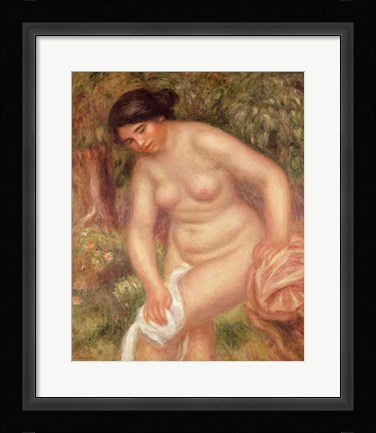 Framed Bather drying herself, 1895 Print