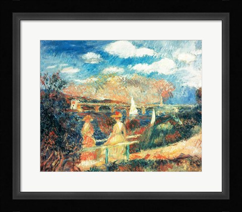 Framed banks of the Seine at Argenteuil, 1880 Print