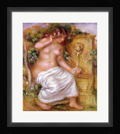 Framed Bather at the Fountain, 1914 Print