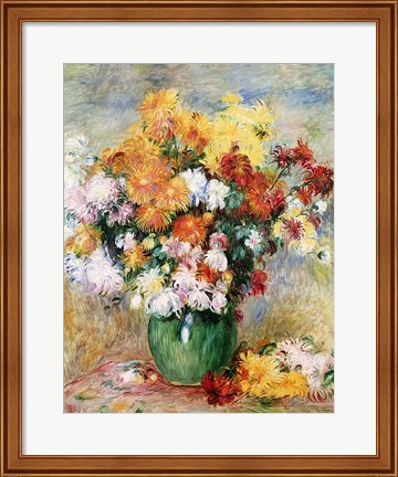 Framed Bouquet of Chrysanthemums, c.1884 Print