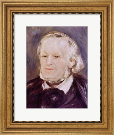 Framed Portrait of Richard Wagner - close up Print