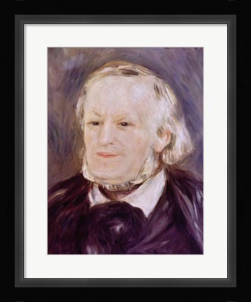 Framed Portrait of Richard Wagner - close up Print