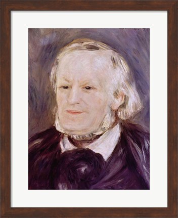 Framed Portrait of Richard Wagner - close up Print